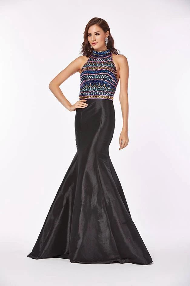 Angela & Alison - 61008 Ornate High Halter Mermaid Gown 6 Angela & Alison - 61008 Ornate High Halter Mermaid Gown