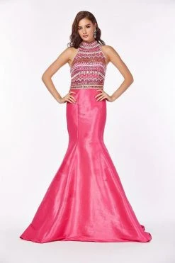 Angela & Alison - 61008 Ornate High Halter Mermaid Gown 13 Angela & Alison - 61008 Ornate High Halter Mermaid Gown