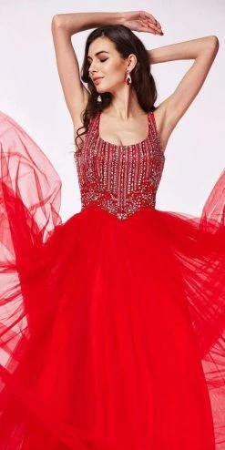 Angela & Alison - 61027 Beaded Scoop Neck Ballgown Formal Gowns