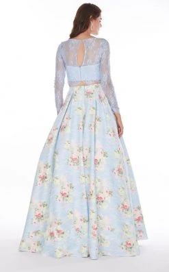 Angela & Alison - 61059 Two Piece Lace Floral A-line Dress 7 Angela & Alison - 61059 Two Piece Lace Floral A-line Dress