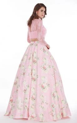 Angela & Alison - 61059 Two Piece Lace Floral A-line Dress 9 Angela & Alison - 61059 Two Piece Lace Floral A-line Dress