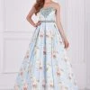 Angela & Alison - 61105 Embellished Strapless Floral Ballgown Formal Gowns 1 Angela & Alison - 61105 Embellished Strapless Floral Ballgown Formal Gowns