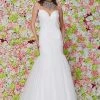 Angela & Alison - 61107 Embellished High Neck Floral Mermaid Gown