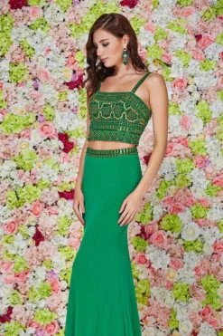 Angela & Alison - 61108 Two-Piece Bejeweled Evening Dress