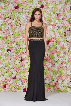 Angela & Alison - 61108 Two-Piece Bejeweled Evening Dress