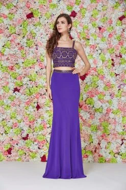 Angela & Alison - 61108 Two-Piece Bejeweled Evening Dress