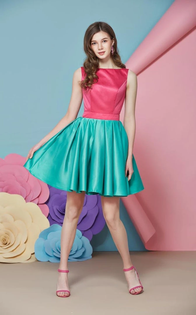 Cocktail Dresses Angela & Alison - 62003 Heart Cutout Sleeveless A-Line Dress 6 Cocktail Dresses Angela & Alison - 62003 Heart Cutout Sleeveless A-Line Dress