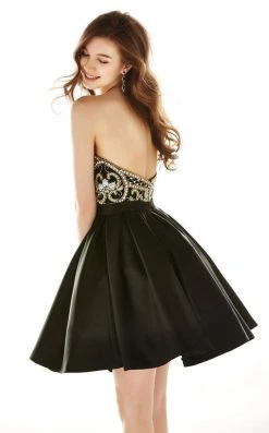 Angela & Alison - 62006 Beaded Halter Cocktail Dress