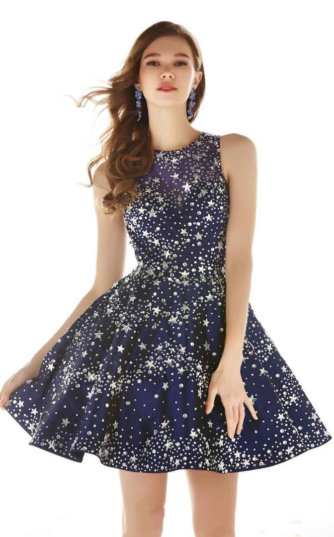 Cocktail Dresses Angela & Alison - 62010 Sleeveless Star-Studded A-Line Dress 7 Cocktail Dresses Angela & Alison - 62010 Sleeveless Star-Studded A-Line Dress