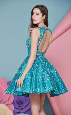 Cocktail Dresses Angela & Alison - 62010 Sleeveless Star-Studded A-Line Dress 11 Cocktail Dresses Angela & Alison - 62010 Sleeveless Star-Studded A-Line Dress