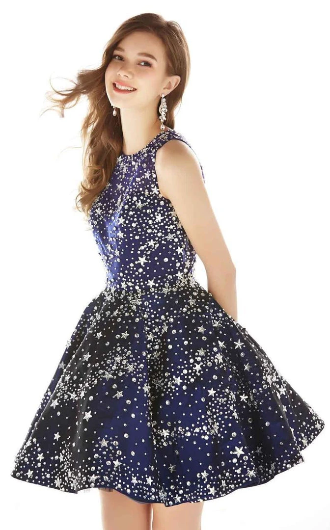 Cocktail Dresses Angela & Alison - 62010 Sleeveless Star-Studded A-Line Dress 8 Cocktail Dresses Angela & Alison - 62010 Sleeveless Star-Studded A-Line Dress