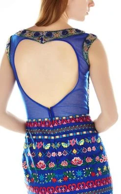 Angela & Alison - 62039 Floral Embroidered Cocktail Dress