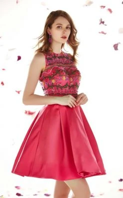 Cocktail Dresses Angela & Alison - 62042 Embroidered Jewel Cocktail Dress 14 Cocktail Dresses Angela & Alison - 62042 Embroidered Jewel Cocktail Dress