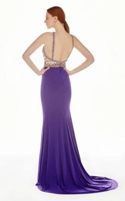 Formal Gowns Angela & Alison - 62054 Embroidered Halter Neck Sheath Dress 14 Formal Gowns Angela & Alison - 62054 Embroidered Halter Neck Sheath Dress