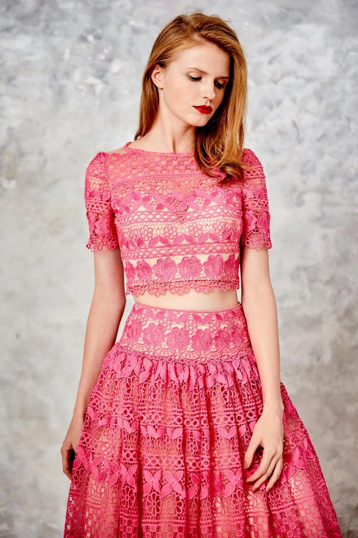 Formal Gowns Angela & Alison - 71008 Laced Two-Piece A-line Evening Gown 5 Formal Gowns Angela & Alison - 71008 Laced Two-Piece A-line Evening Gown