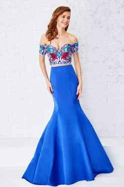 Angela & Alison - 71017 Two Piece Embroidered Trumpet Dress 7 Angela & Alison - 71017 Two Piece Embroidered Trumpet Dress