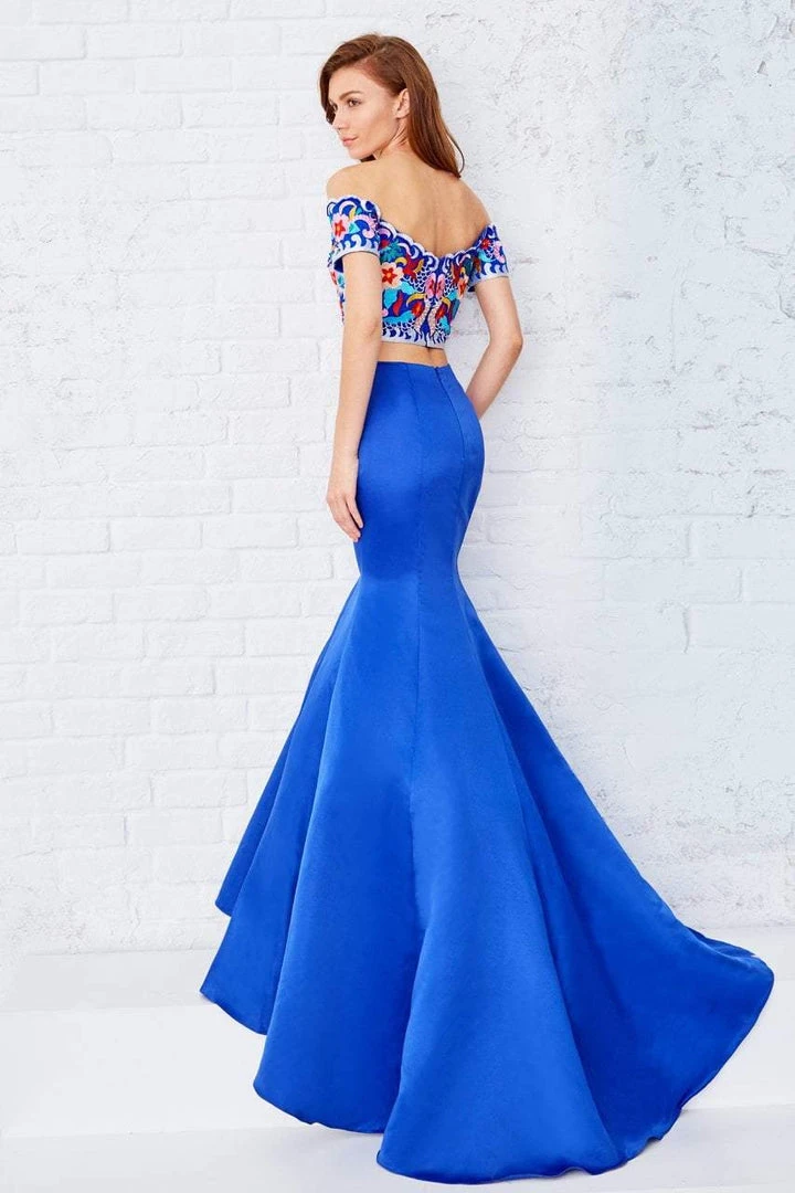 Angela & Alison - 71017 Two Piece Embroidered Trumpet Dress 5 Angela & Alison - 71017 Two Piece Embroidered Trumpet Dress