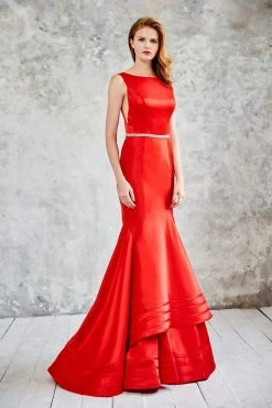 Formal Gowns Angela & Alison - 71021 Bateau Neck Trumpet Evening Gown 7 Formal Gowns Angela & Alison - 71021 Bateau Neck Trumpet Evening Gown