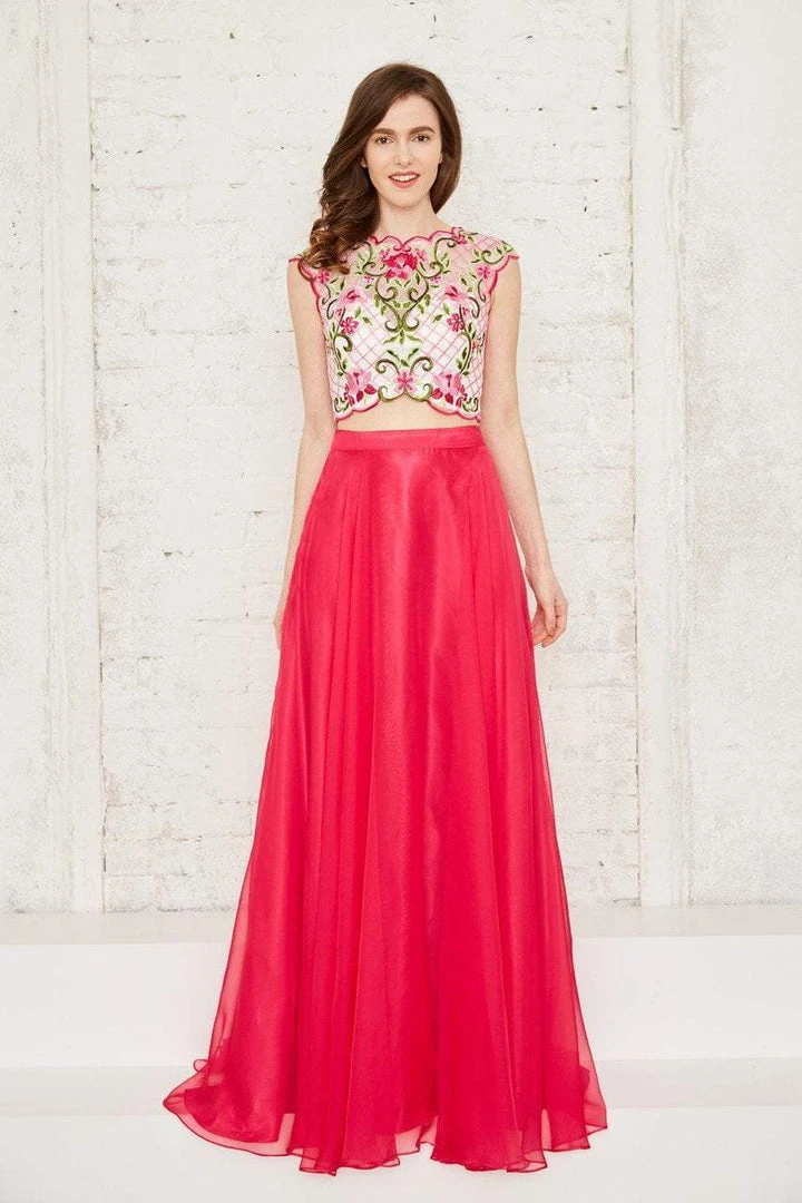 Angela & Alison - 71037 Scalloped Jewel Neck A-line Dress Formal Gowns 3 Angela & Alison - 71037 Scalloped Jewel Neck A-line Dress Formal Gowns