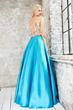 Angela & Alison - 71068 Floral Embellished Ballgown Formal Gowns