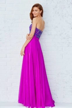 Formal Gowns Angela & Alison - 71120 Strapless Ornate Beaded Long Dress