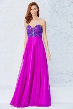 Formal Gowns Angela & Alison - 71120 Strapless Ornate Beaded Long Dress