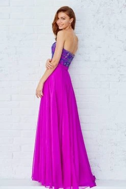 Formal Gowns Angela & Alison - 71120 Strapless Ornate Beaded Long Dress