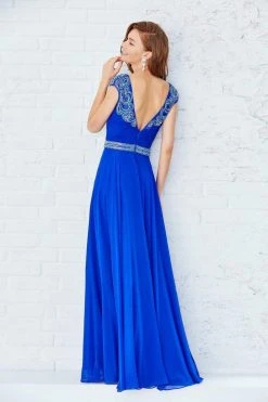 Formal Gowns Angela & Alison - 71123 Beaded Ruched V-neck Dress