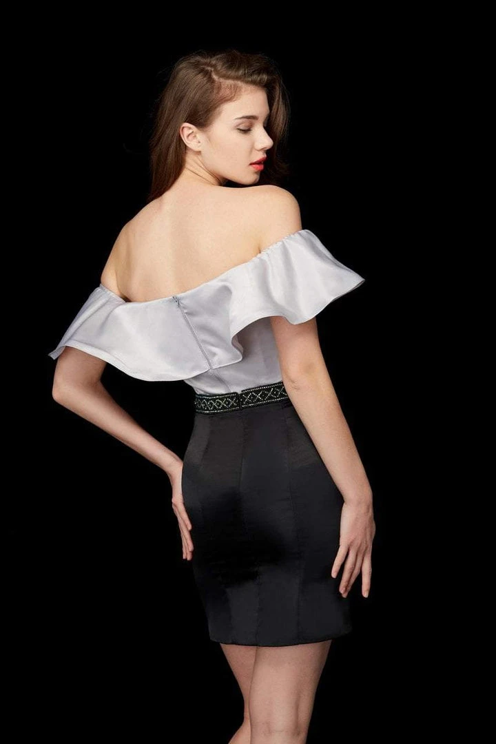 Cocktail Dresses Angela & Alison - 72045 Two-Piece Off-Shoulder Short Dress 8 Cocktail Dresses Angela & Alison - 72045 Two-Piece Off-Shoulder Short Dress