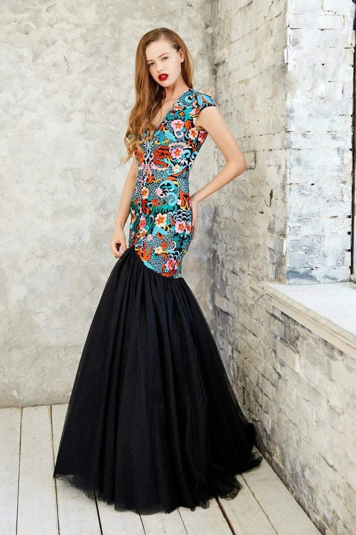 Angela & Alison - 771041 Fitted Body Tulle Mermaid Gown 6 Angela & Alison - 771041 Fitted Body Tulle Mermaid Gown