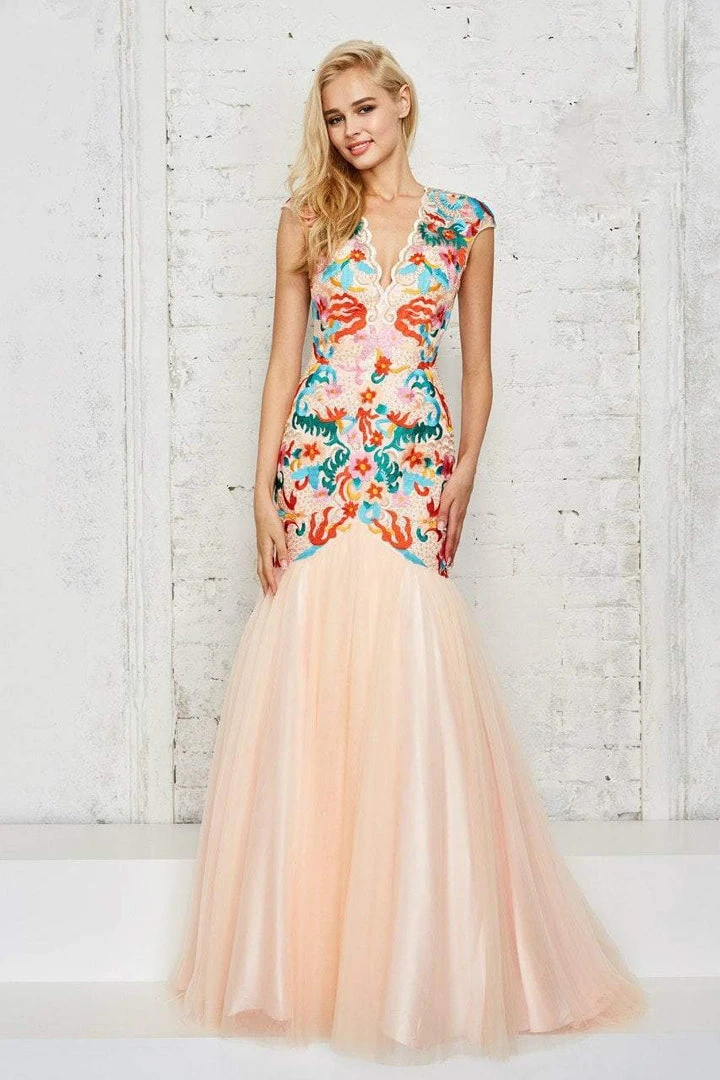 Angela & Alison - 771041 Fitted Body Tulle Mermaid Gown 3 Angela & Alison - 771041 Fitted Body Tulle Mermaid Gown