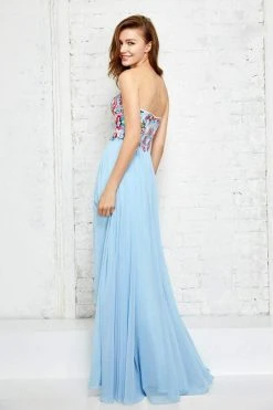 Formal Gowns Angela & Alison - 771130 Strapless Embroidered Sweetheart Chiffon Dress