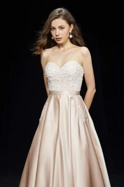 Angela & Alison - 81001 Strapless Bead Festooned Lustrous Ballgown 11 Angela & Alison - 81001 Strapless Bead Festooned Lustrous Ballgown