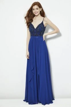 Angela & Alison - 81007 Floral Lattice Beaded Draping Chiffon Gown Formal Gowns 11 Angela & Alison - 81007 Floral Lattice Beaded Draping Chiffon Gown Formal Gowns