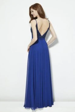 Angela & Alison - 81007 Floral Lattice Beaded Draping Chiffon Gown Formal Gowns 12 Angela & Alison - 81007 Floral Lattice Beaded Draping Chiffon Gown Formal Gowns