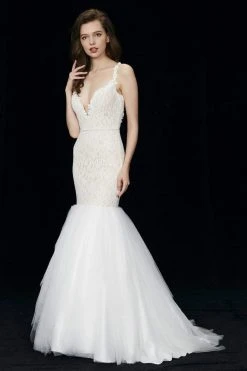 Angela & Alison - 81034 Floral Fitted Mermaid Gown