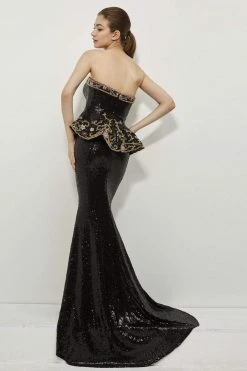 Formal Gowns Angela & Alison - 81052 Strapless Peplum Evening Gown 8 Formal Gowns Angela & Alison - 81052 Strapless Peplum Evening Gown