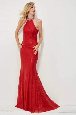 Formal Gowns Angela & Alison - 81058 Sequin Halter Sheath Dress 8 Formal Gowns Angela & Alison - 81058 Sequin Halter Sheath Dress