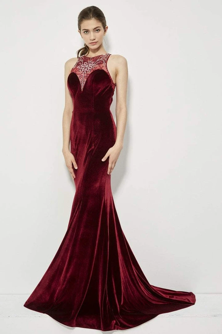 Angela & Alison - 81065 Embellished Illusion Jewel Mermaid Dress 4 Angela & Alison - 81065 Embellished Illusion Jewel Mermaid Dress