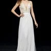 Formal Gowns Angela & Alison - 81066 Lace Deep V-neck A-line Dress