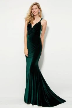 Formal Gowns Angela & Alison - 81102 Embellished Plunging V-neck Trumpet Dress 11 Formal Gowns Angela & Alison - 81102 Embellished Plunging V-neck Trumpet Dress