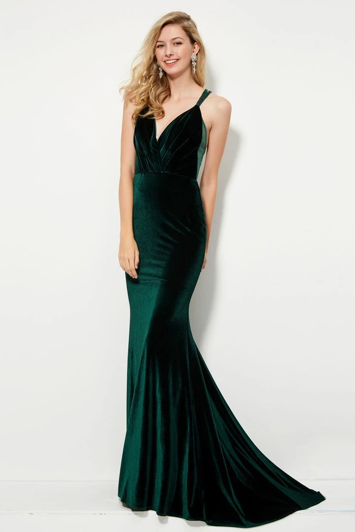 Formal Gowns Angela & Alison - 81102 Embellished Plunging V-neck Trumpet Dress 7 Formal Gowns Angela & Alison - 81102 Embellished Plunging V-neck Trumpet Dress