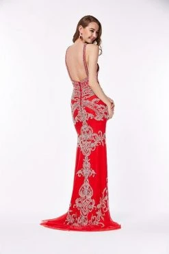 Angela & Alison - 861120 Sparkling Encrusted Halter Prom Gown Formal Gowns