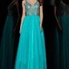 Formal Gowns Angela & Alison - 951015 V-Neck Sleeveless Beaded Evening Gown