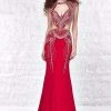 Angela & Alison - Jeweled Trumpet Dress 61171 - 1 Pc Hot Red In Size 6 Available Formal Gowns 1 Angela & Alison - Jeweled Trumpet Dress 61171 - 1 Pc Hot Red In Size 6 Available Formal Gowns
