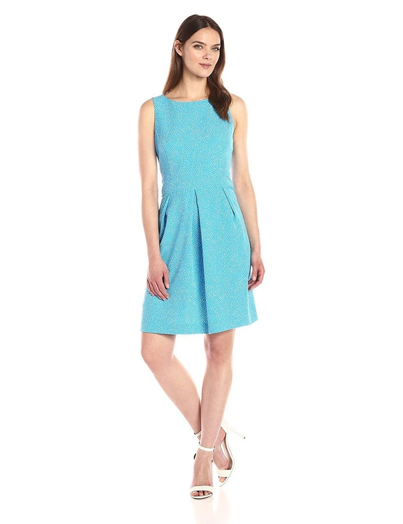 Anne Klein - 10637626 Polka Dot Jewel Pleated Cocktail Dress Cocktail Dresses 3 Anne Klein - 10637626 Polka Dot Jewel Pleated Cocktail Dress Cocktail Dresses