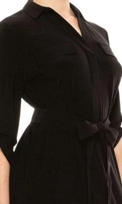 Cocktail Dresses Anne Klein - 10799116 Collared Formal Midi Dress