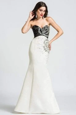 Ashley Lauren - 1076 Beaded Mermaid Rosette Evening Dress Formal Gowns 7 Ashley Lauren - 1076 Beaded Mermaid Rosette Evening Dress Formal Gowns