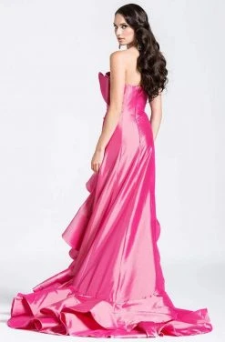 Formal Gowns Ashley Lauren - 1100 Ruffled High-Low Evening Dress