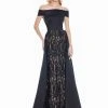 Formal Gowns Ashley Lauren - 1347 Off The Shoulder Evening Gown With Overskirt 2 Formal Gowns Ashley Lauren - 1347 Off The Shoulder Evening Gown With Overskirt